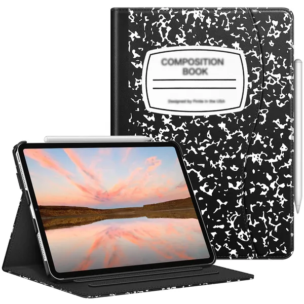 Fintie Case for iPad Pro 11-inch (3rd Generation) 2021 - Multiple Angles Viewing Folio Stand Cover with Pencil Holder & Pocket, Also Fit iPad Pro 11" 2nd Gen 2020 / 1st Gen 2018, Composition Book - Z-Composition Book
