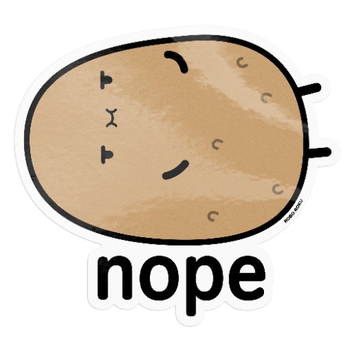 Nope Potato Vinyl Sticker