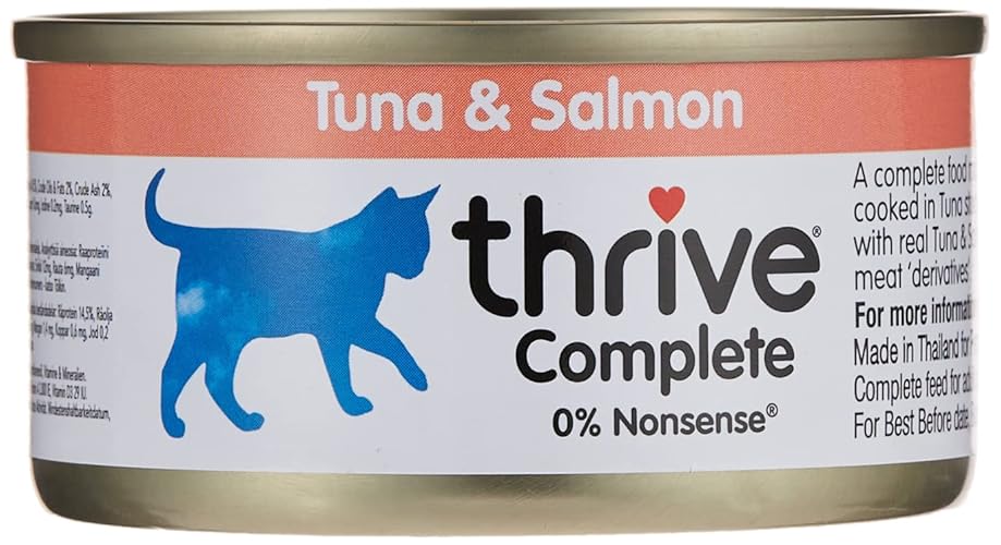 thrive 12 x Complete Adult Tuna & Salmon 75g Transparent - Tuna - 1 count (Pack of 1)