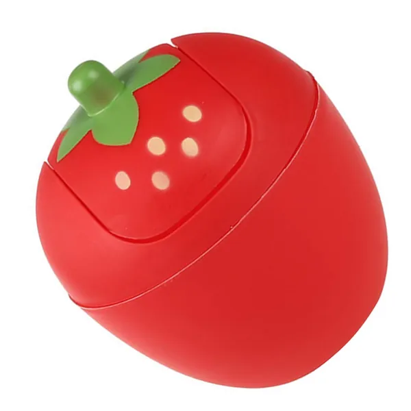 TOYANDONA Mini Pattumiera da Scrivania con Coperchio Basculante Carino Fragola Piccolo Bidone della Spazzatura Bidone della Spazzatura per La Casa Cucina Bagno Ufficio Rosso