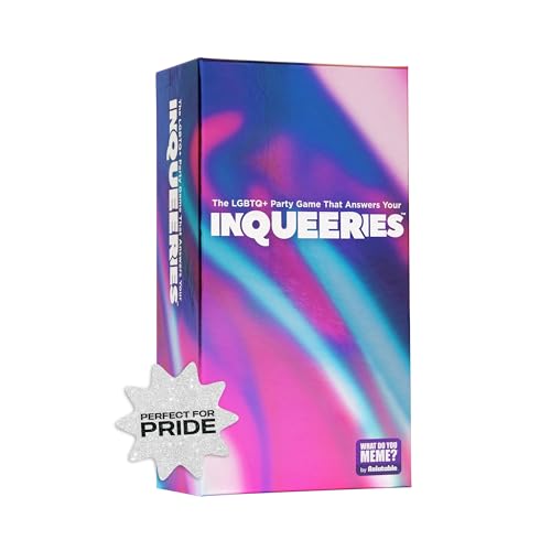 WHAT DO YOU MEME? InQueeries The Pride Party Game — 450 Cards Plus Winner's Crown, Pride Gifts, Gay Gifts, Pride Month Accessories