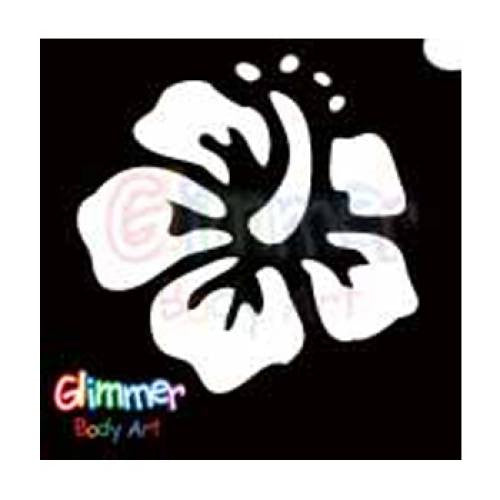 Glimmer Body Art Glitter Tattoo Stencils - Hibiscus (5/pack) | Default Title