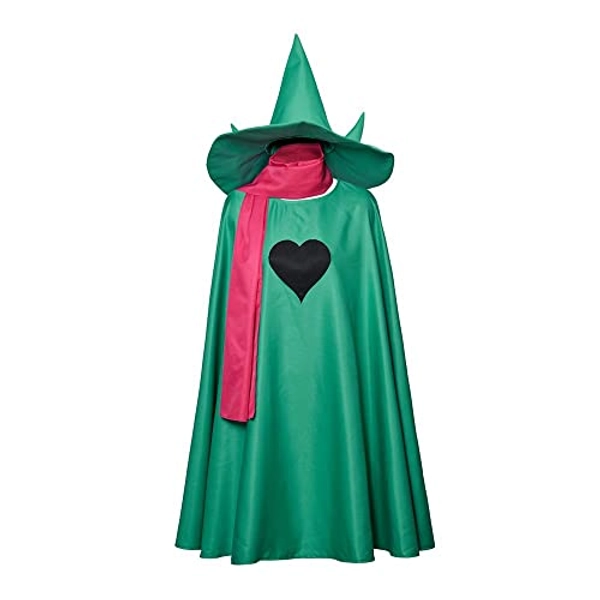 Deltarune Ralsei Cosplay Costume Adult Ralsei Cape Cloak with Hat and Scarf Outfit