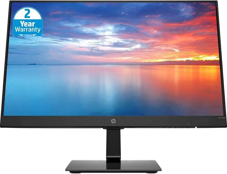 HP 22m Monitor 21.5 inch, Full HD 1080p, IPS, LCD, 5ms , Anti Glare,Low Blue Light Mode, Tilt Adjustment , Ultra Wide Viewing Angles up to 178 Degrees, 1 x HDMI, 1 x VGA Black