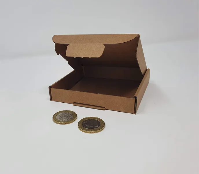 Royal Mail Mini C7 Size PIP Box Large Letter Size Cardboard Postal Box 120 x 105 x 23mm (4'' x 4'' x 0.8'') - Best Box to Post Jewellery E-Liquids Stamps Coins Small Gift and Much More (50)