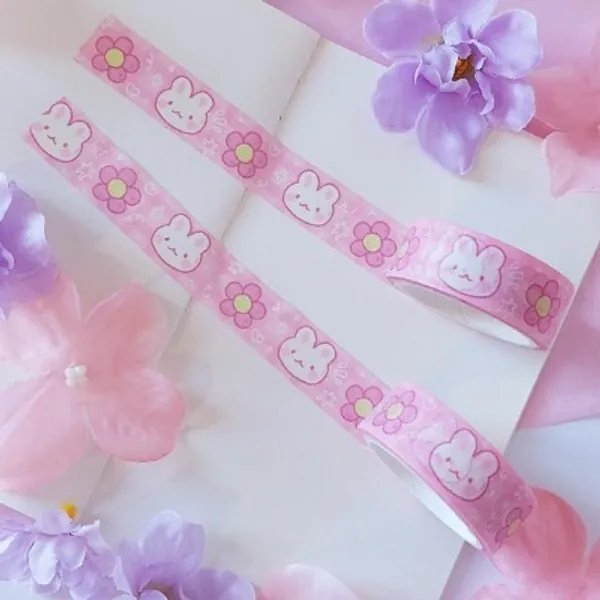Bunny Washi Tape  Cute Pastel Washi Tape | Etsy UK