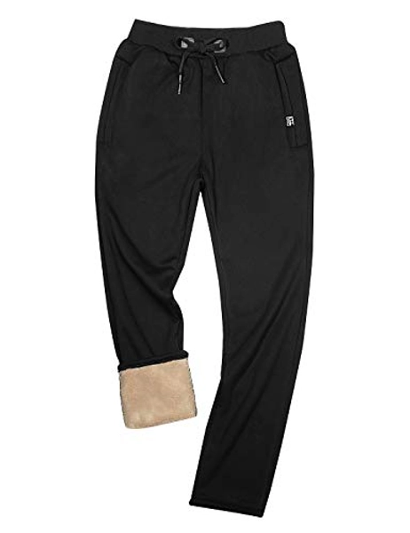 Gihuo Men's Sherpa Lined Athletic Sweatpants Winter Warm Track Pants