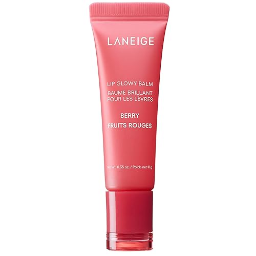 LANEIGE Lip Glowy Balm Stocking Stuffer: Hydrate, Glossy, Lightweight, Moisturize & Tint with Shea Butter - Berry
