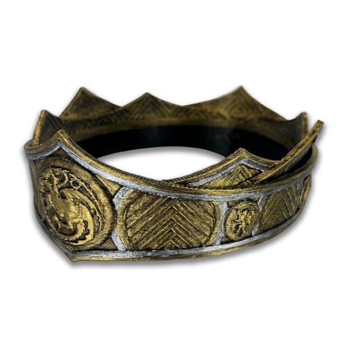 KTSR Crown Rhaenyra Targaryen House of The Dragon Life Size 3D Print, Adulto, Black