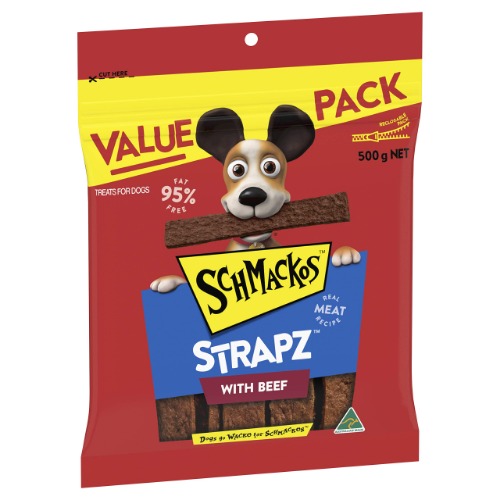 Dog Treats - Schmackos Strapz Beef Flavour (2kg)