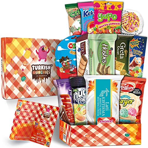 Midi International Snack Box | Premium Exotic Foreign Snacks | Unique Snack Food Gifts Included | Picnic Box Theme | Candies from Around the World | 12 Full-Size + 1 Bonus Snacks - Exotic Mix