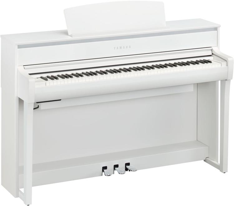 Yamaha Clavinova CLP-775 Digital Upright Piano with Bench - Matte White Finish
