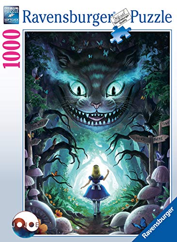 Ravensburger Puzzle - Disney Avontures met Alice in Wonderland 16733-Aventure avec Alice-1000 pièces, 16733, Bleu Sarcelle/Turquoise