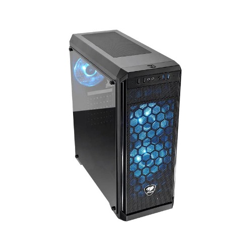 Cougar MX330-G-Air Tempered Glass Blue LED Fans Mid Tower
