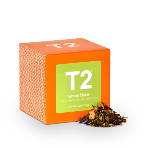 T2 Tea Green Rose Loose Leaf Green Tea In Box, 100 g - 100 g (Pack of 1)
