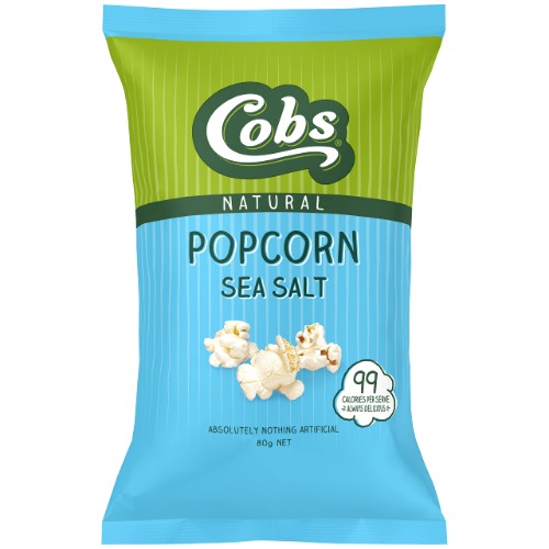 Cobs Natural Sea Salt Popcorn, 12 x 80 Grams - 80 g (Pack of 12) $30.00 ($3.13 / 100 g)