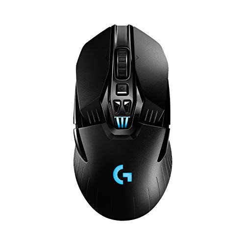 Logitech G903 LIGHTSPEED Wireless Gaming Mouse W/ Hero 25K Sensor, PowerPlay Compatible, 140+ Hour with Rechargeable Battery and Lightsync RGB, Ambidextrous, 107G+10G optional, 25,600 DPI, Black - Mouse