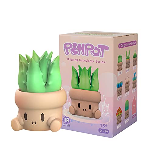 BEEMAI PenPot Hugging Succulents Series 8PC Mystery Box Cute Figures Collectibles Birthday Gift (Whole Set) - Hugging Succulents Series - Whole Set