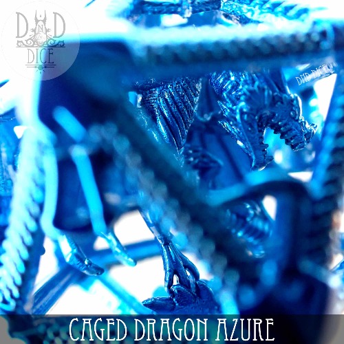 Caged Dragon D20 (6 Colors) - Azure