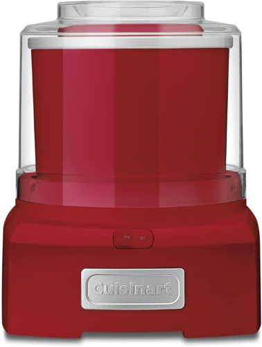 Cuisinart ICE-21RP1 1.5-Quart Frozen Yogurt, Ice Cream and Sorbet Maker, Double Insulated Freezer Bowl elminates the need for Ice and Makes Frozen Treats in 20 Minutes or Less, Red - Red