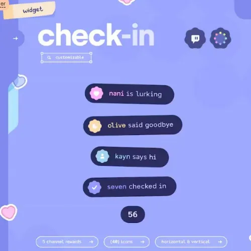 check in/status/joining queue asset