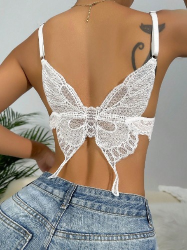 Flirty Flutter Bralette - S / White