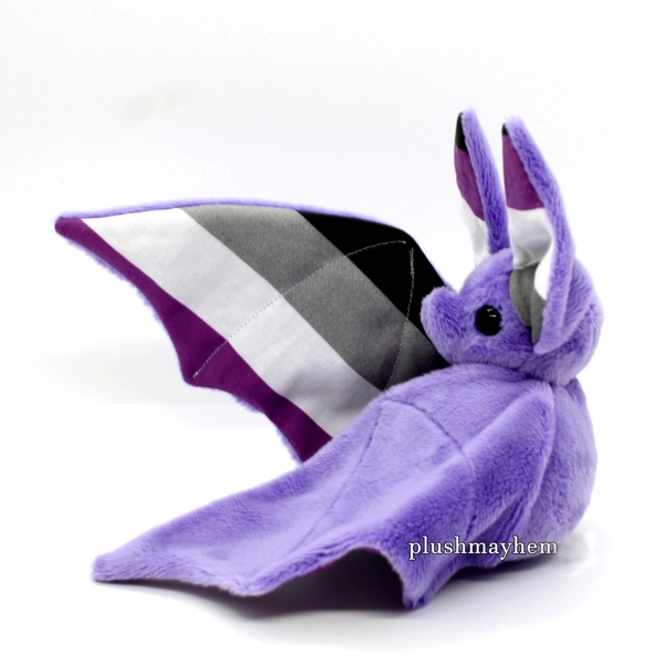 Handmade Asexual Pride Bat Doll - Purple - Made To Order LGBTQIA gift