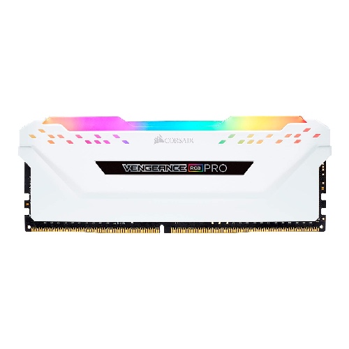 Corsair Vengeance RGB Pro 16GB (2x8GB) DDR4 3200MHz C16 LED Desktop Memory - White - 