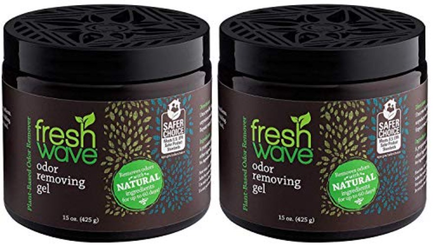 Fresh Wave Odor Removing Gel, 15 oz. | Pack of 2 | Odor Absorbers for Home | Safer Odor Relief | Natural Plant-Based Odor Eliminator | Every 15 oz. lasts 30-60 Days | For Cooking, Trash & Pets - Original - 2 Pack
