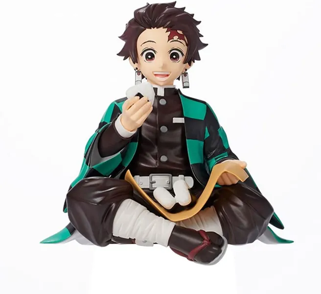 Tanjiro Kamado Action Figure Demon Anime Slayer Sitting Figure Perching with Rice Balls - Tanjiro Kamado