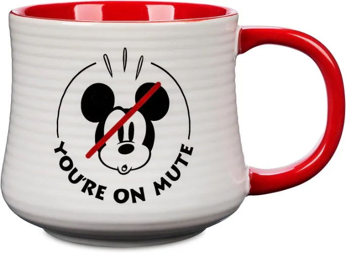 Disney Bao Figural Mug with Lid - Mickey Mouse ''You're On Mute'' Mug