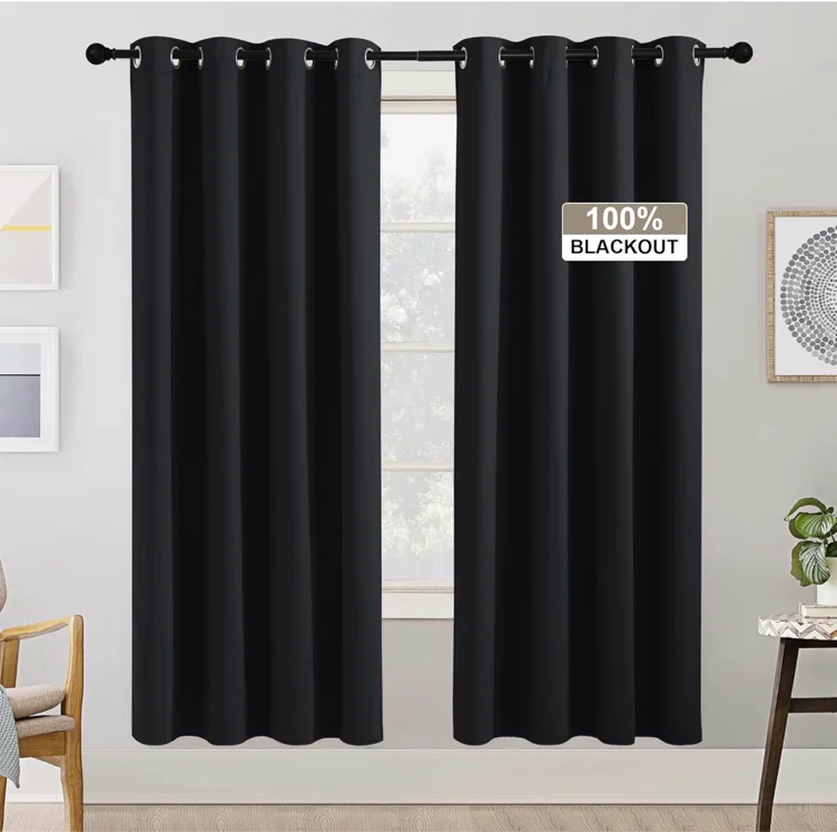 RYB HOME 85% Blackout Curtains for Bedroom 72 inches Long Single Layer, Thermal Insulated Room Darkening Curtain Drapes Privacy for Living Room Energy Efficient, Grommet, Beige, W52 x L72, 2 Panels - New Beige - 52"W x 72"L (Pack of 2)