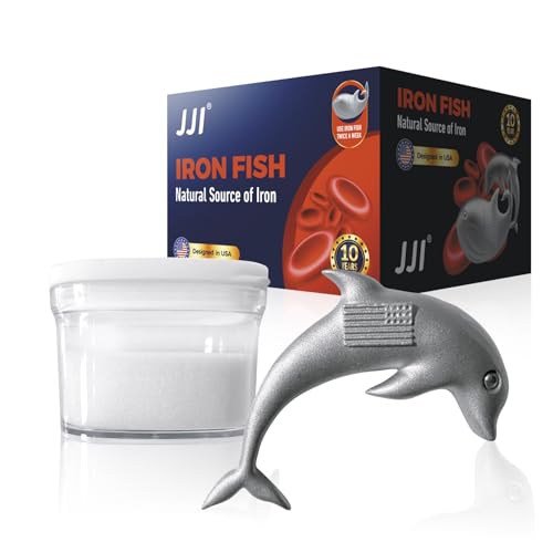JJI Iron Fish - Iron Fish for Iron Deficiency A Natural Source of Iron Add Iron to Food and Water Reduce Risk of Iron Supplement for Pregnant Women Vegans Gift for Women - Dolphin