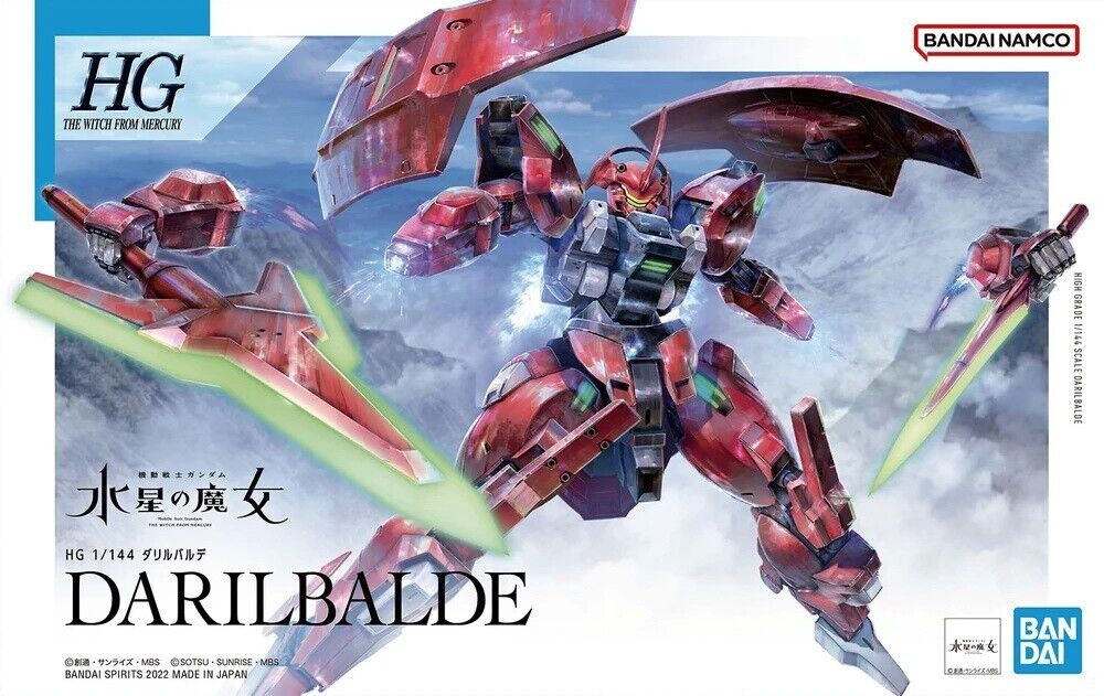 GUNDAM DARILBALDE HG 1/144 WITCH FROM MERCURY BANDAI GUNPLA BRAND NEW KIT