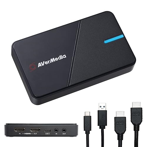 AVerMedia HDMI Capture Card - Gaming, Video-Streaming, 4K Capture-Karte für PS5, Xbox Series X/S, Xbox One, PS4, Nintendo Switch, Windows, Mac, HDR & VRR Unterstützung - GC551G2 Live Gamer Extreme 3 - 4K30 VRR - GC551G2 Black