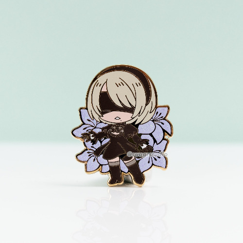 NieR: Automata 2B YoRHa Hard Enamel Pin - [A Grade] / Locking Clasp