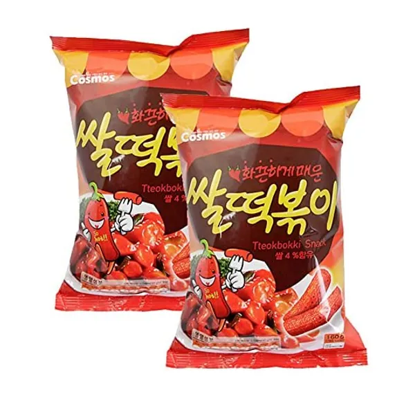 
                            ROM AMERICA [ 2 Packs ] HOT Korean Rice Tteokbokki Snacks Chips 160g x 2
                        