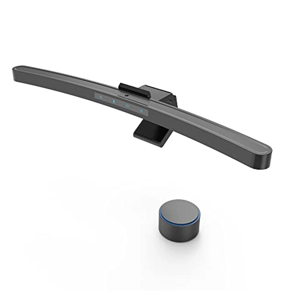 ONWAY Curved Monitor Light Bar with Wireless Remote, Auto-Dimming and Camera Base,Applicable to All Screens with No Glare,for Home and Office