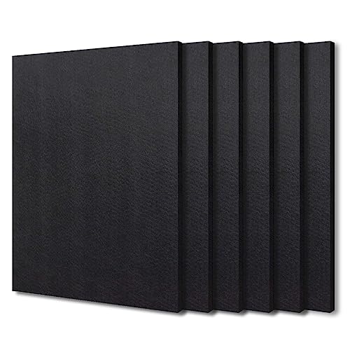 BXI Sound Absorber - 16 X 12 X 3/8 Inches 6 Pack High Density Acoustic Absorption Panel, Sound Absorbing Panels Reduce Echo Reverb, Tackable Acoustic Panels for Wall and Ceiling Acoustic Treatment - 16'' X 12'' X 3/8'', 6 Pcs - Matte Black