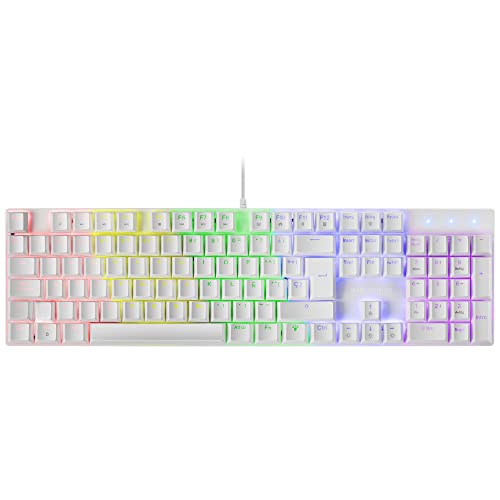 Mars Gaming MK422 Blanco, Teclado Mecánico Gaming RGB, Antighosting, Switch Mecánico Marrón, Idioma Español - MK422WBRES