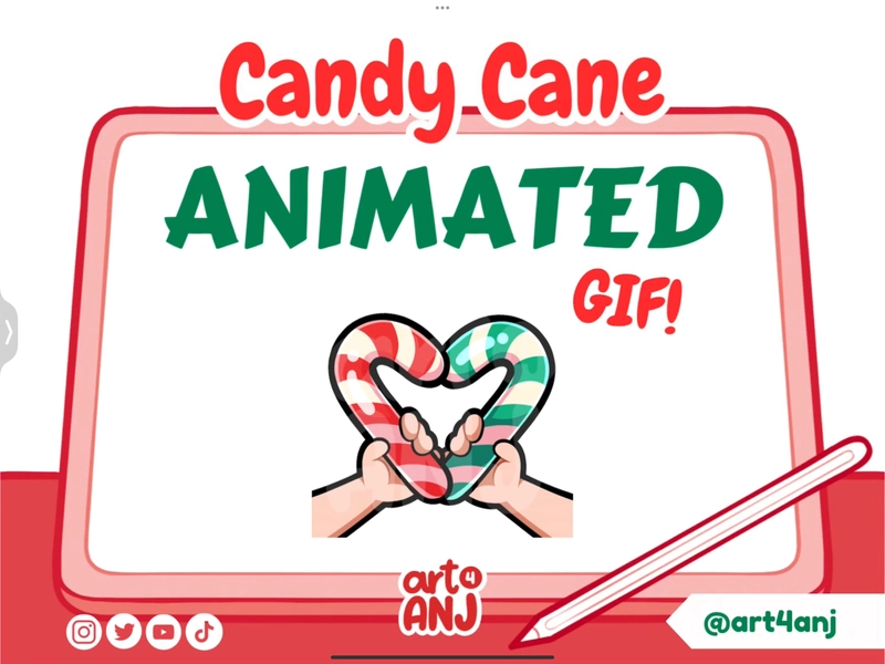 Animated Christmas Candy Canes Emote for Twitch, Kick and Discord | Holiday Christmas Emote