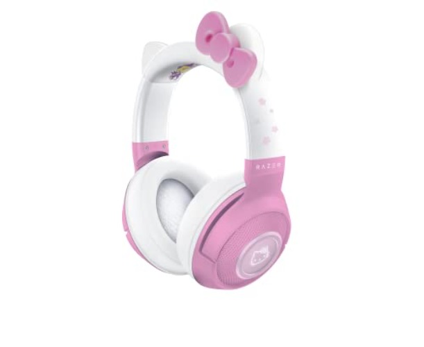 Razer Kraken Kitty - Auriculares Gaming (Los auriculares con Orejas de Gato, RGB Chroma, Micrófono con Cancelación Activa del Ruido, Audio Espacial THX) Hello Kitty Ed - Kraken BT Kitty Edition - Rosa