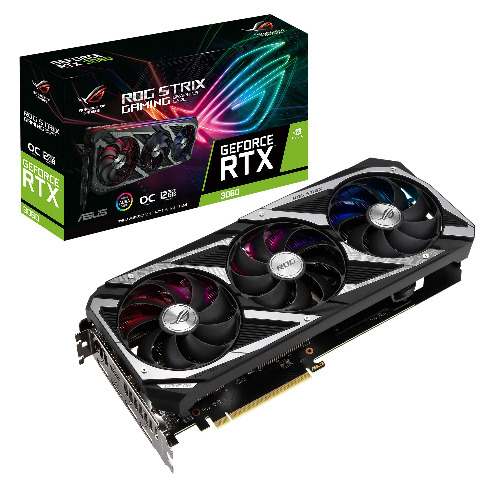 ASUS ROG Strix NVIDIA GeForce RTX 3060 V2 OC Edition Gaming Graphics Card (PCIe 4.0, 12GB GDDR6, HDMI 2.1, DisplayPort 1.4a, Axial-tech Fan Design, 2.7-Slot, Super Alloy Power II, GPU Tweak II) - Graphic Card