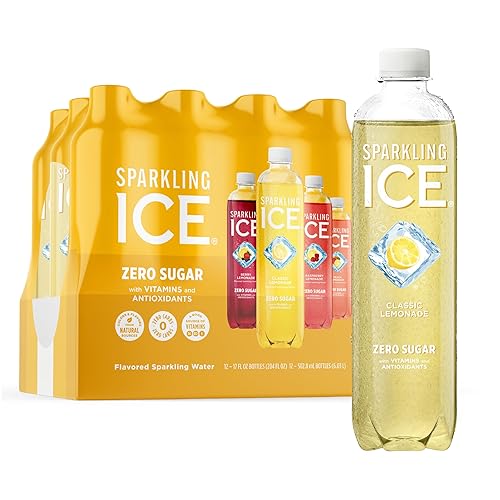 Sparkling Ice Lemonade Variety Pack, Flavored Sparkling Water, Zero Sugar, with Vitamins and Antioxidants, 17 fl oz, 12 count (Berry Lemonade, Raspberry Lemonade, Peach Lemonade, Classic Lemonade) - Lemonade Variety Pack