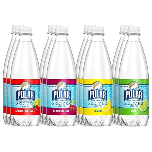 Polar Beverages Seltzer Sparkling Water Variety Pack Flavored Seltzer Drinking Water 12 x 20 Ounce