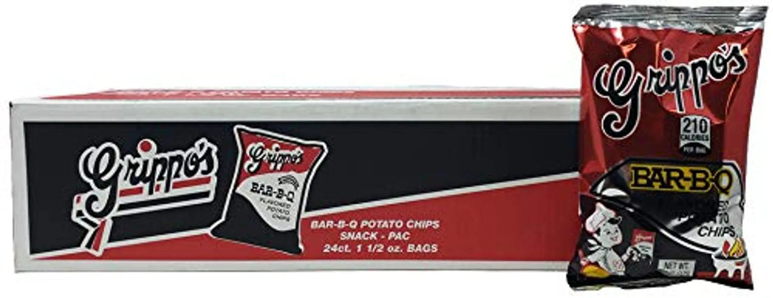 Grippo's BBQ Potato Chips 1.5 Oz Bags 24 Count - 