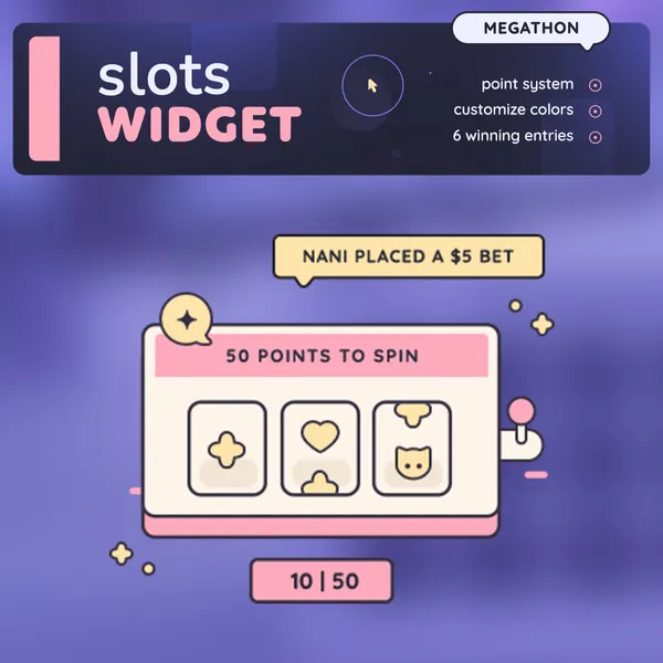 Slots Goal Widget — Megathon Incentive Widget with Alerts & Combined Point System 