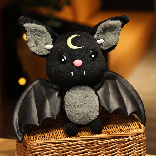 Halloween Plush Bat Man Doll - Gothic Rock Style - B / 30-40cm
