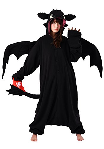 SAZAC Kigurumi - How to Train Your Dragon - Toothless - Onesie Jumpsuit Halloween Costume - XL