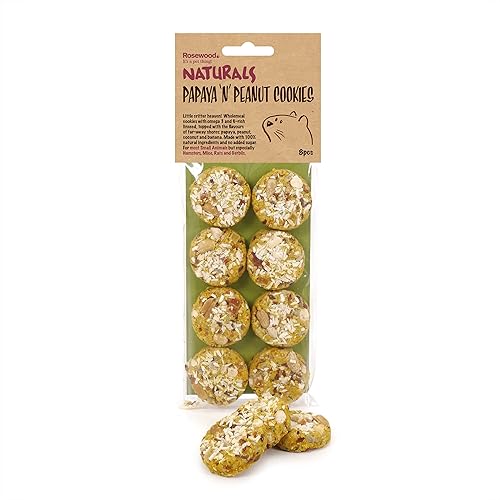 Rosewood Naturals Papaya 'N' Peanut Cookies, Small Animals Treats - Papaya N' Peanut